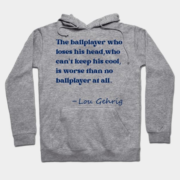 Lou Gehrig Ballplayer Hoodie by Pastime Pros